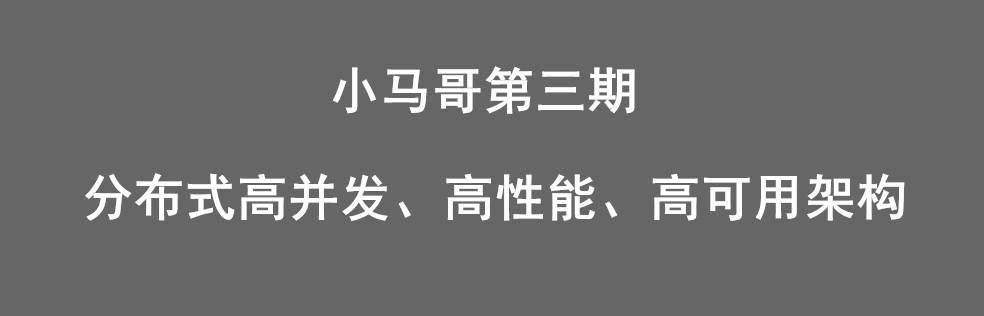 小马哥 分布式JAVA训练营 分布式高并发、高性能、高可用架构 三高架构（三期）完结