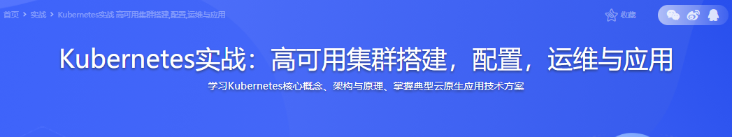 Kubernetes实战：高可用集群搭建，配置，运维与应用|完结无密