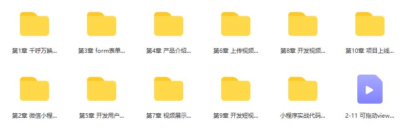 Java短视频小程序开发，全栈式实战项目完结无密