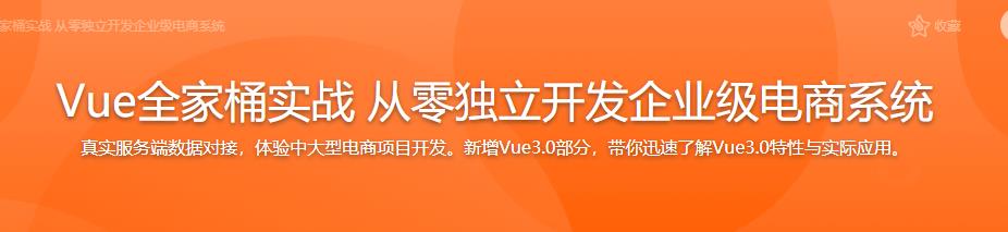 Vue全家桶实战 从零独立开发企业级电商系统完结无密
