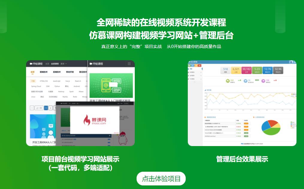 Spring Cloud+Vue前后端分离开发企业级在线视频系统|完结无密