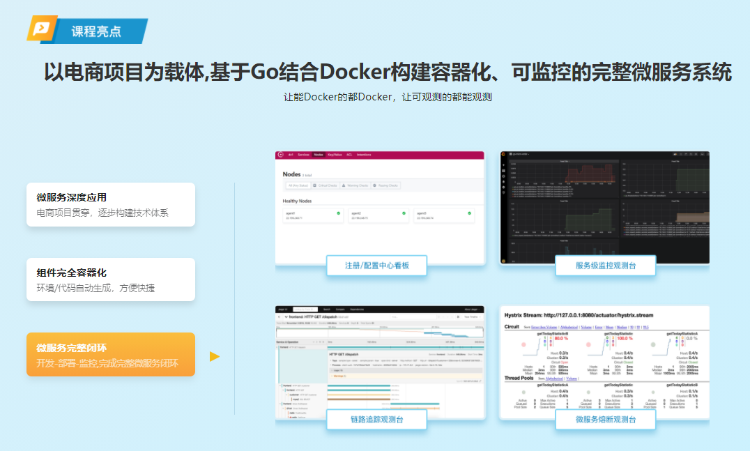 Go容器化微服务系统实战|完结无密