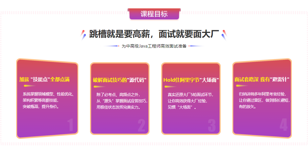 迈向高级的Java面试突围课|完结无密