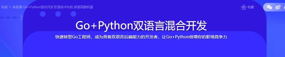 Go+Python双语言混合开发|完结无密