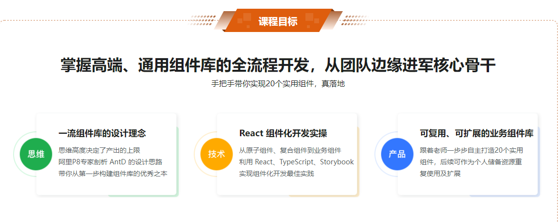 高级前端进阶必修：自主打造高扩展的业务组件库无密分享