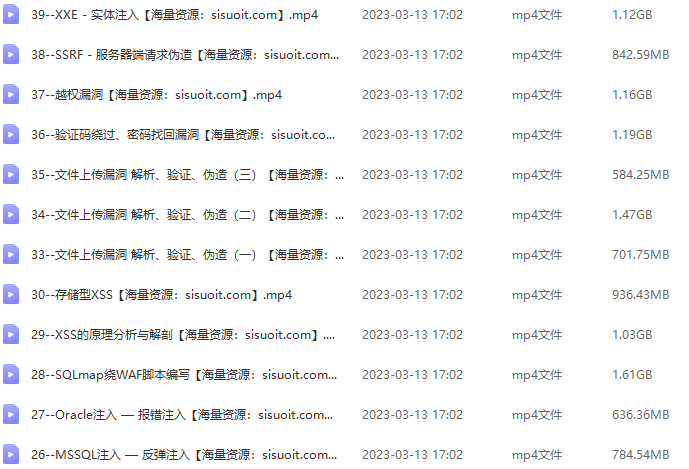 掌控安全学院-Web安全工程师高薪正式班[14期,完结无密]