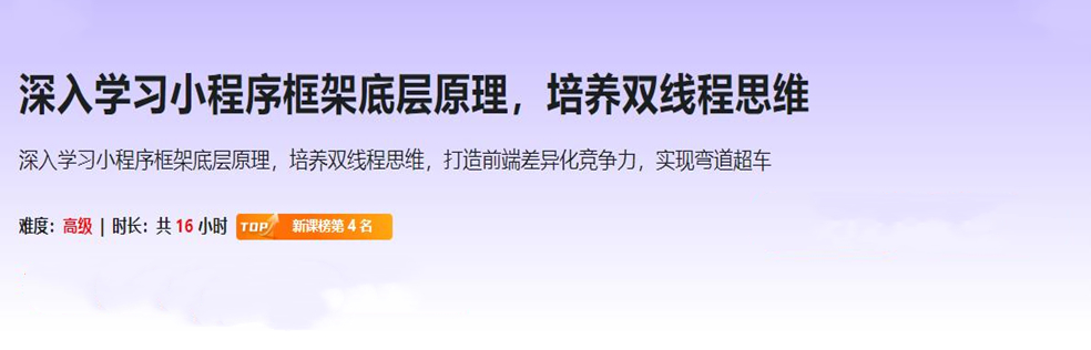 前端高手特训 从0到1带你手写一个微信小程序底层框架(超清完结)